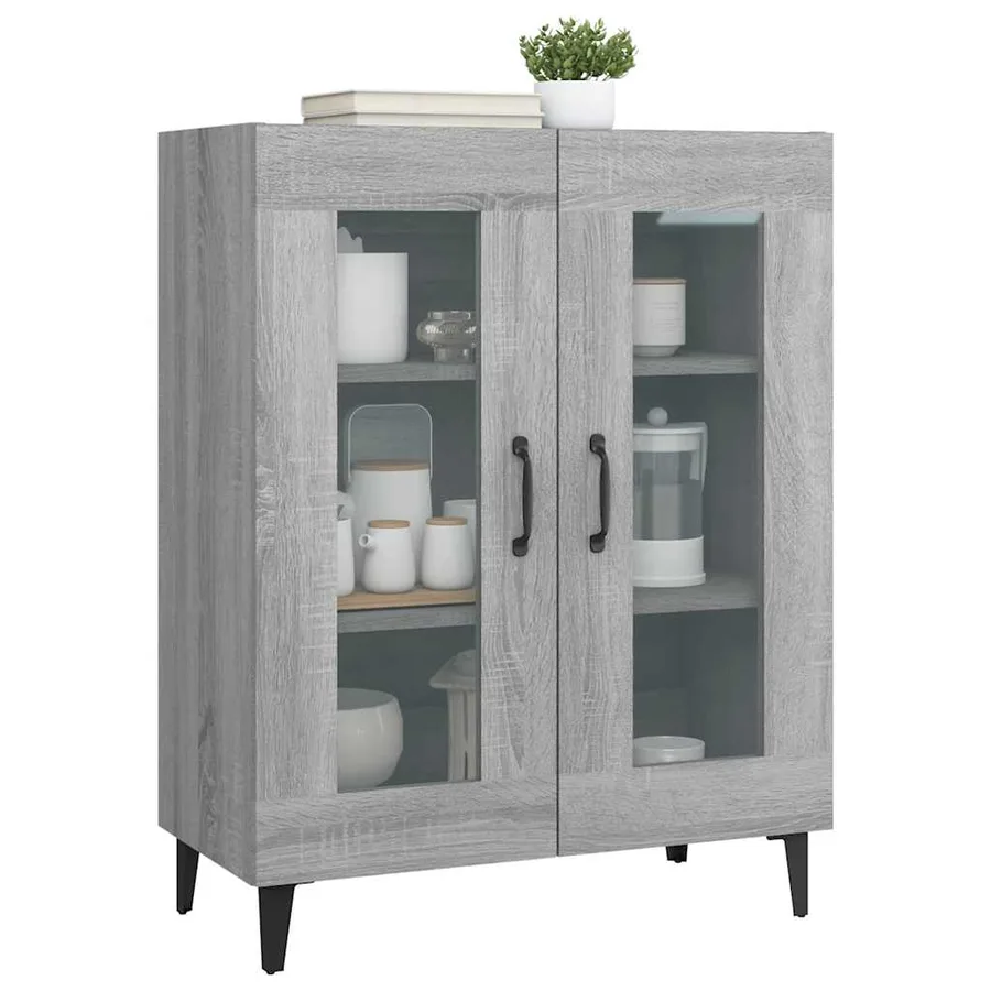 Buffet sonoma gris 69,5x34x90 cm bois d'ingénierie - 4