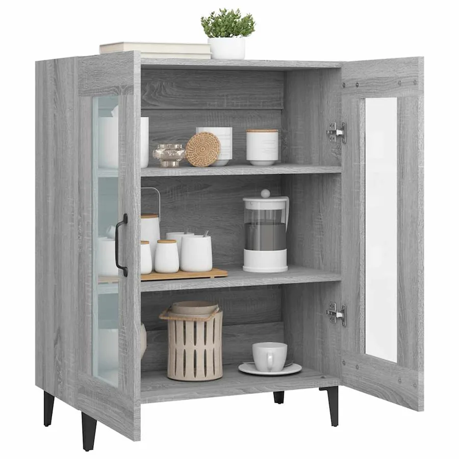 Buffet sonoma gris 69,5x34x90 cm bois d'ingénierie - 5