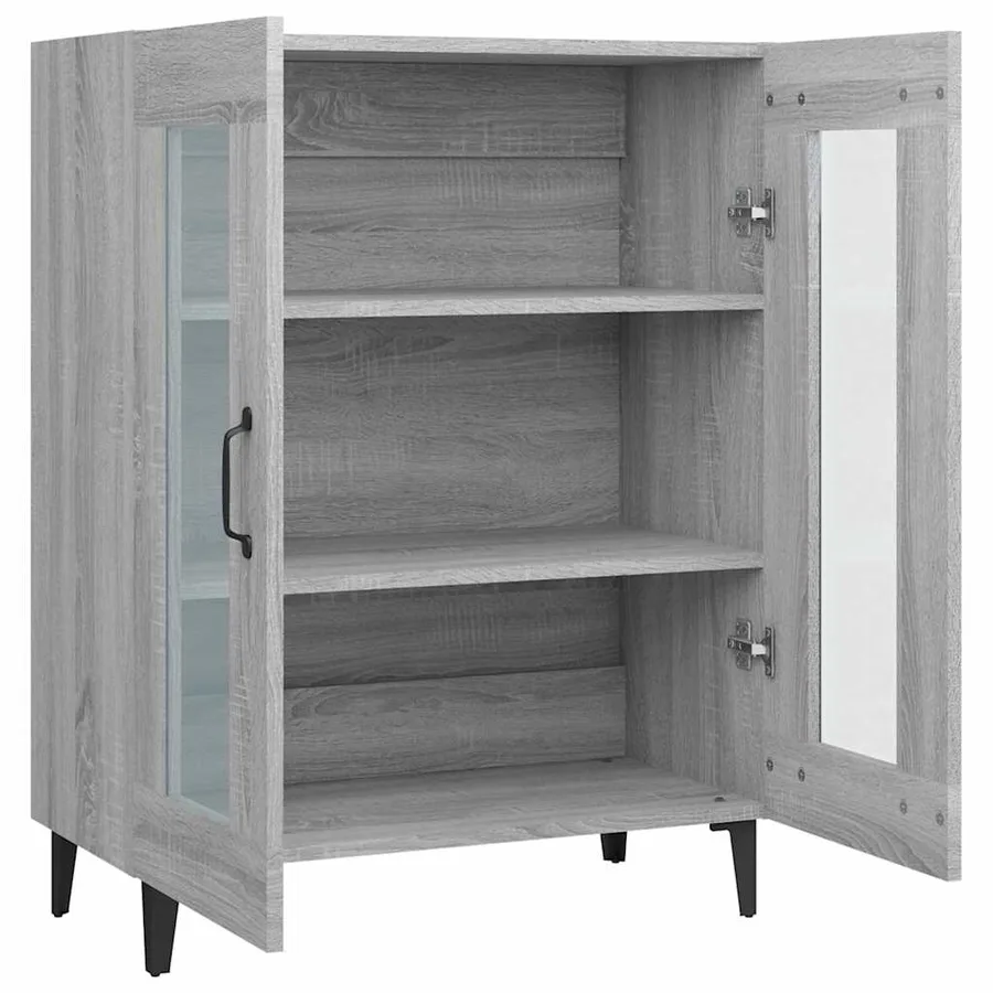 Buffet sonoma gris 69,5x34x90 cm bois d'ingénierie - 7