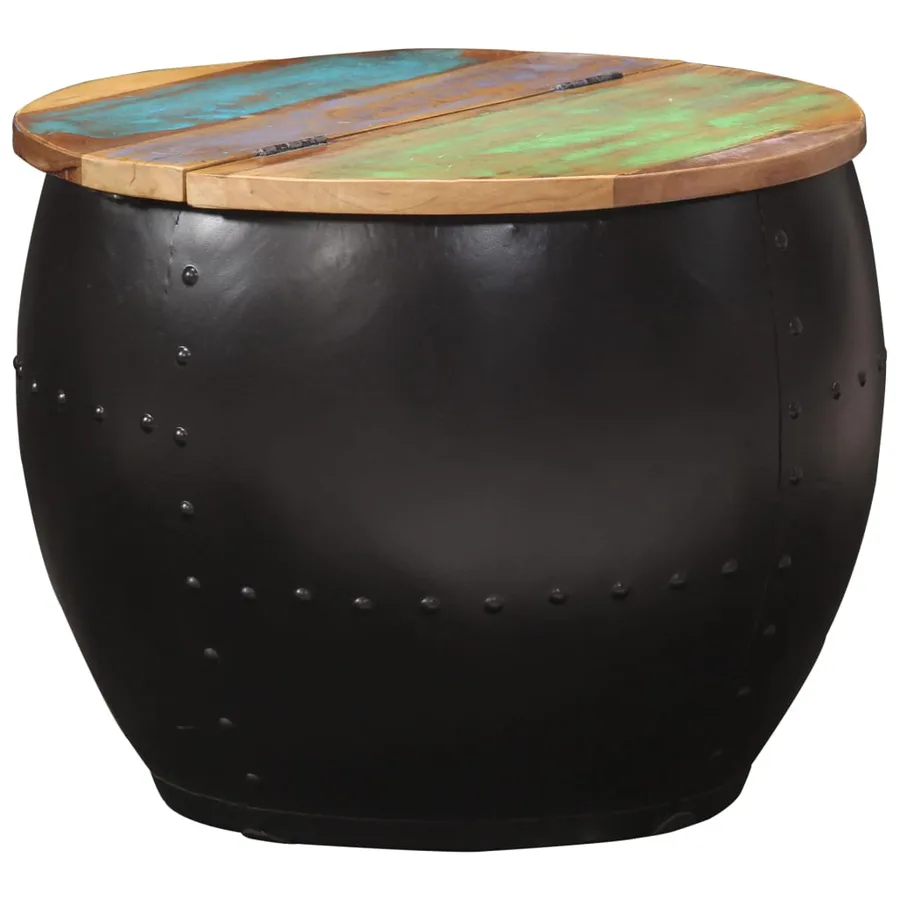 Table basse 53x43 cm Bois de récupération massif - 10