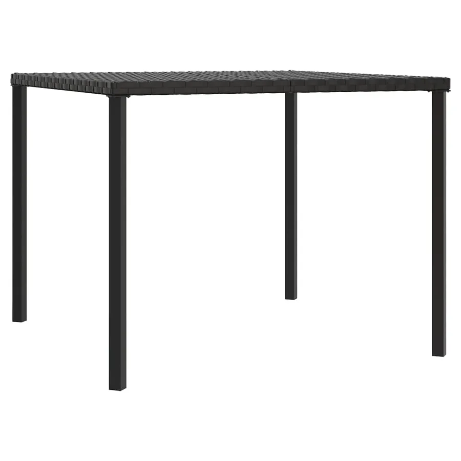 Ensemble à manger de jardin coussins 2pcs noir résine tressée - 5