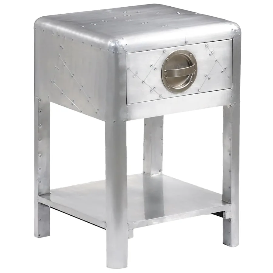 Table de coin avec 1 tiroir vintage Style d'aviation - 2