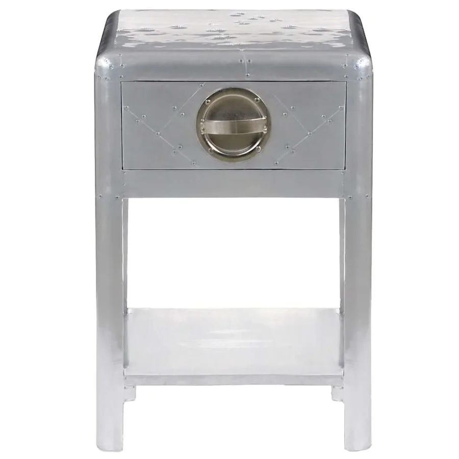 Table de coin avec 1 tiroir vintage Style d'aviation - 4