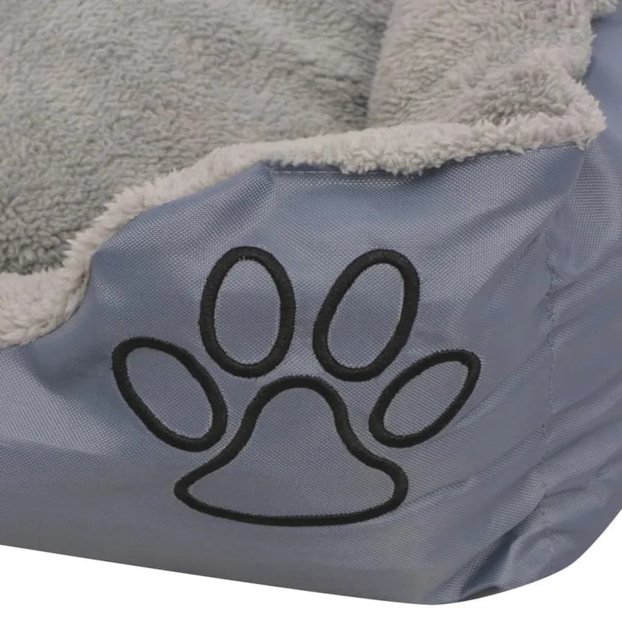 Lit pour chiens avec coussin rembourré Taille M Gris - 4
