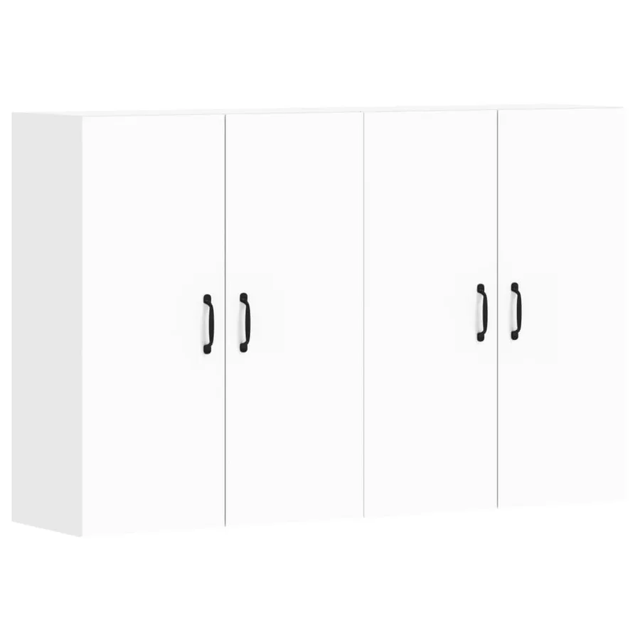 Armoires murales 2 pcs blanc bois d'ingénierie - 2