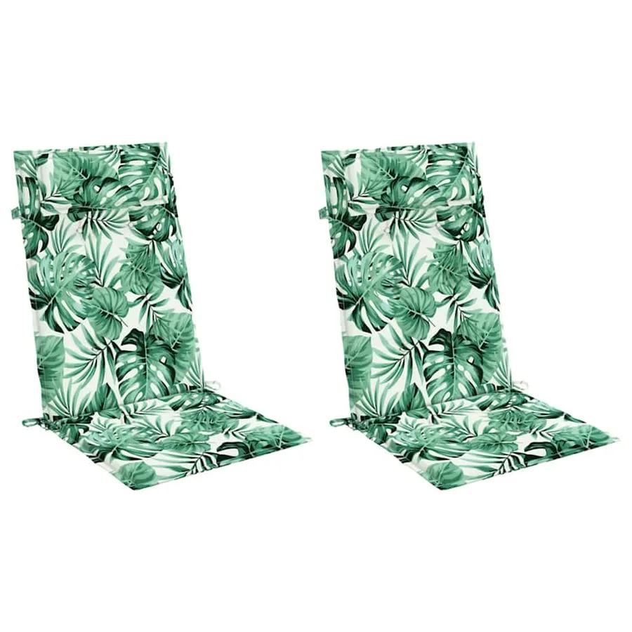 Coussins de chaise à dossier haut lot de 2 modèle de feuille - 3