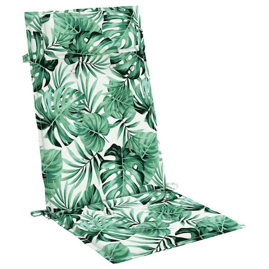 Coussins de chaise à dossier haut lot de 2 modèle de feuille - 5