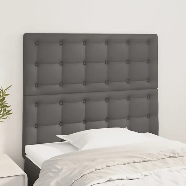 Tête de lit Gris 100x5x118/128 cm Similicuir