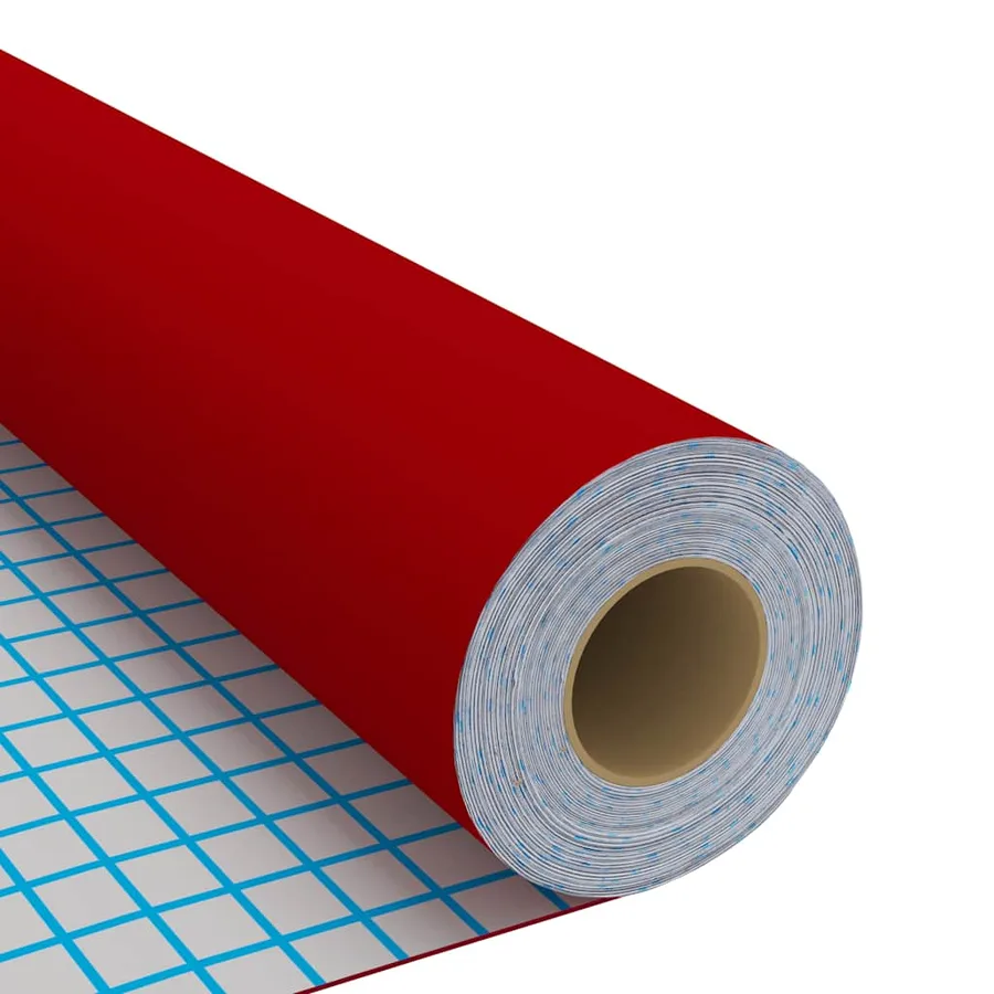 Film autoadhésif pour meubles Rouge 500x90 cm PVC - 4