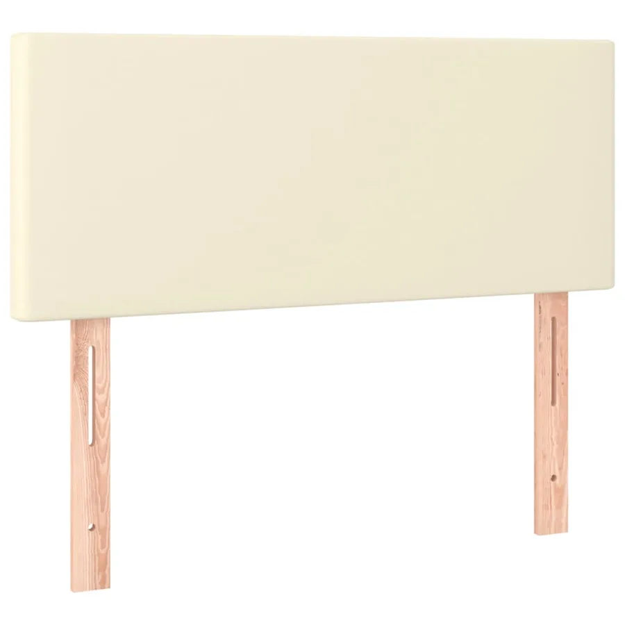Sommier à lattes de lit avec matelas Crème 100x200cm Similicuir - 6