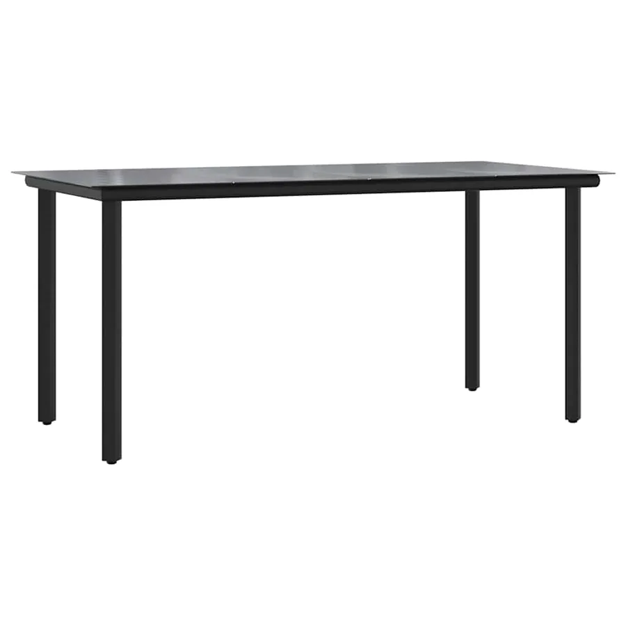 Ensemble à manger de jardin 7 pcs Noir Résine tressée - 7