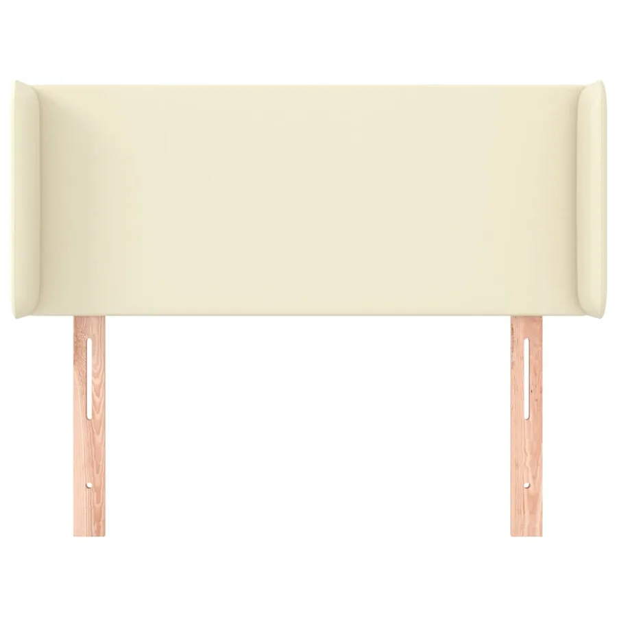 Tête de lit avec oreilles Crème 103x16x78/88 cm Similicuir - 3