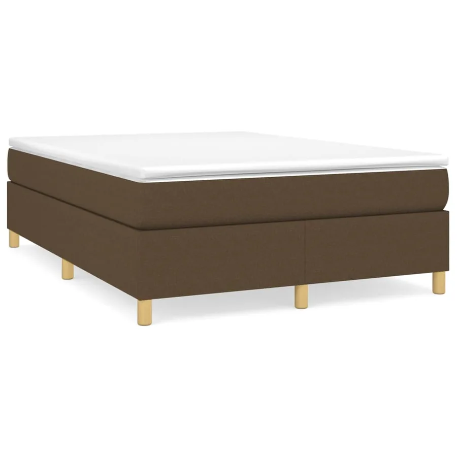Sommier à lattes de lit avec matelas Marron foncé 140x190 cm - 2