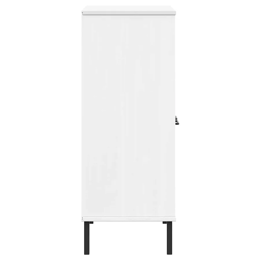 Bibliothèque avec pieds en métal Blanc 90x35x90,5 cm Bois OSLO - 6
