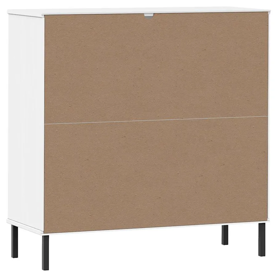 Bibliothèque avec pieds en métal Blanc 90x35x90,5 cm Bois OSLO - 7