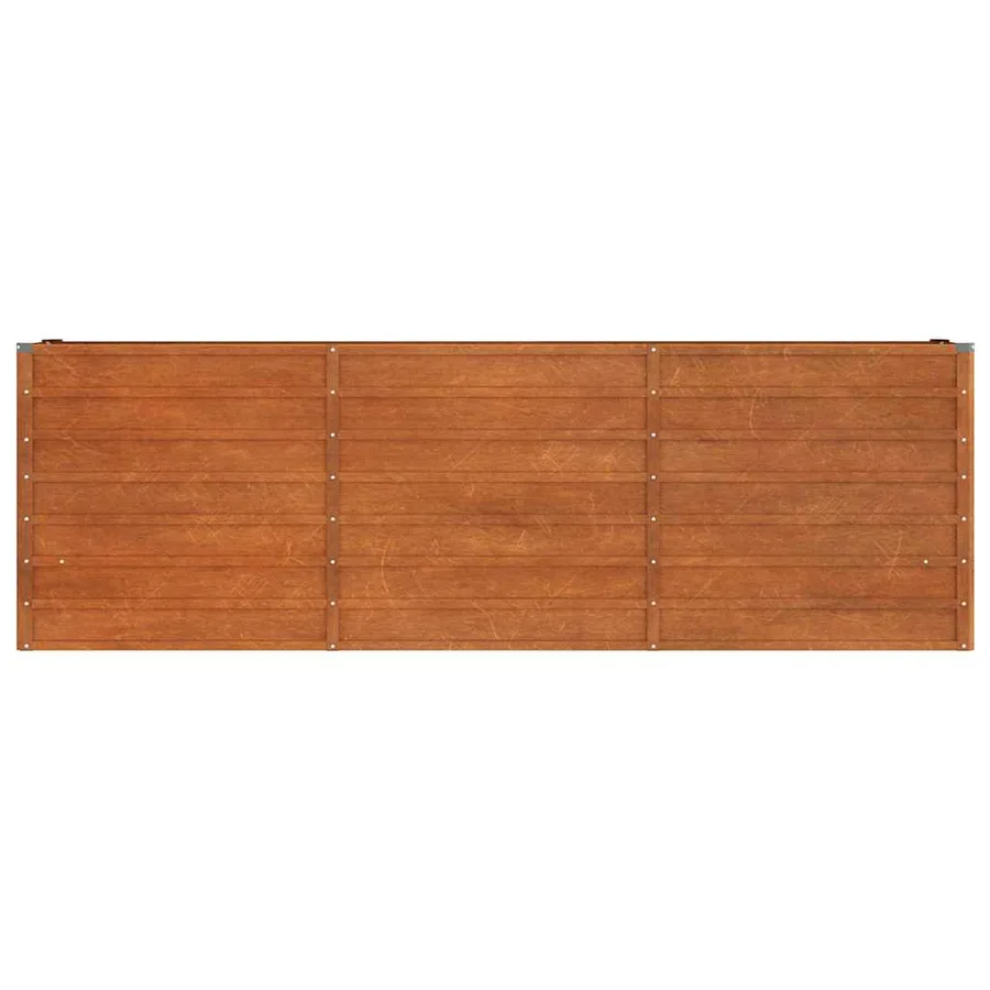 Lit surélevé de jardin rouillé 240x40x77 cm acier corten - 3