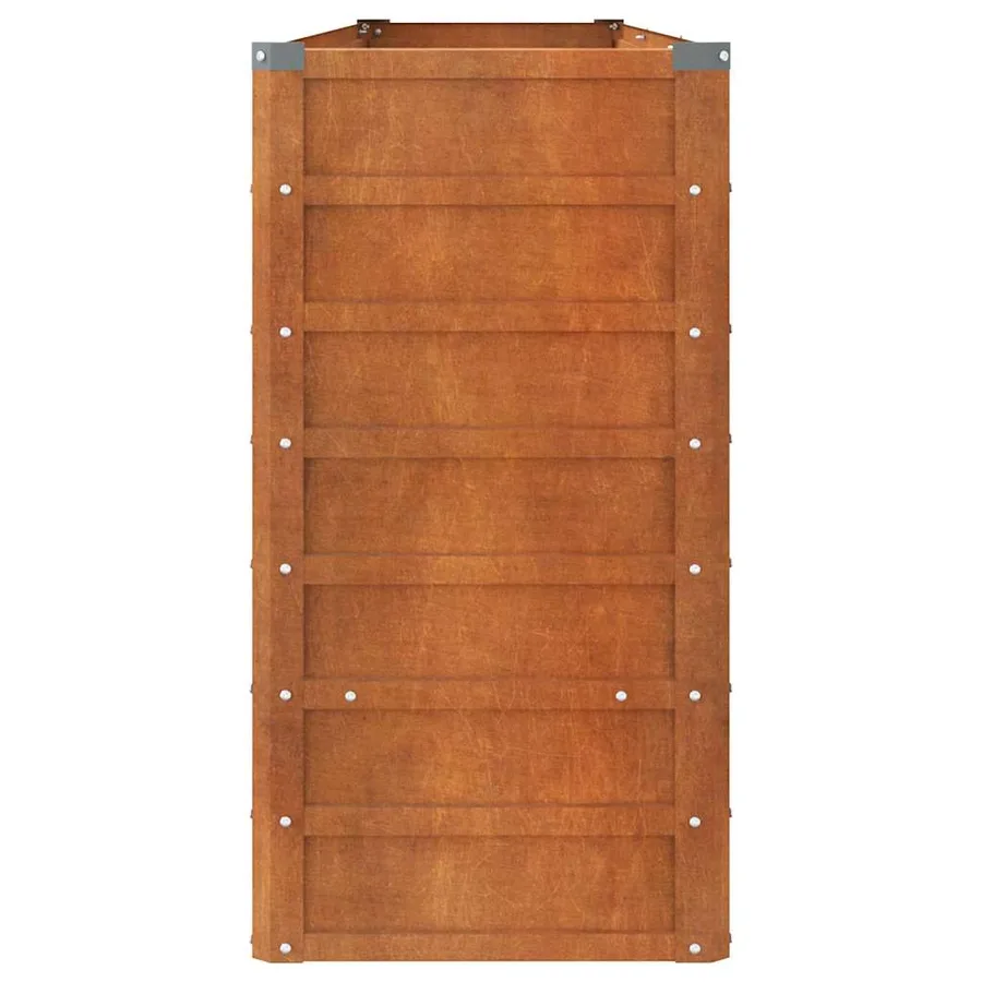 Lit surélevé de jardin rouillé 240x40x77 cm acier corten - 4
