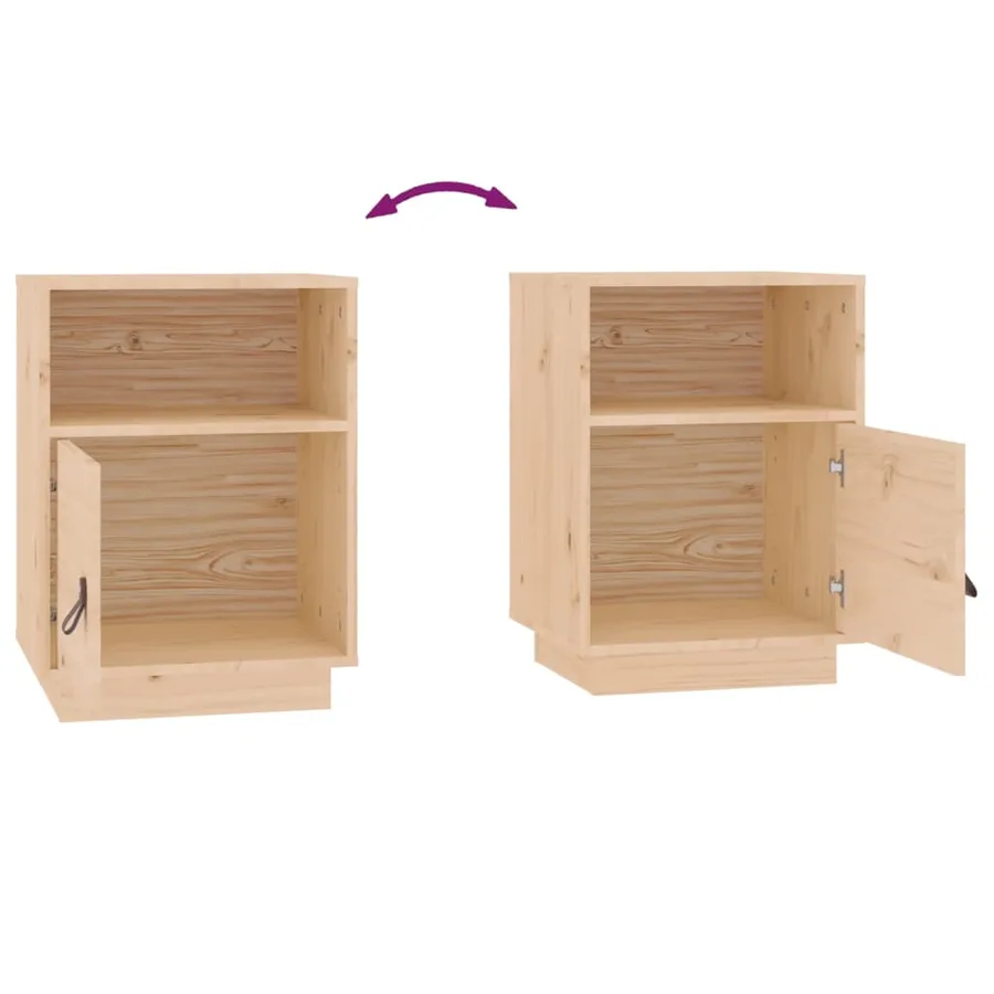Table de chevet 40x34x55 cm Bois de pin solide - 8