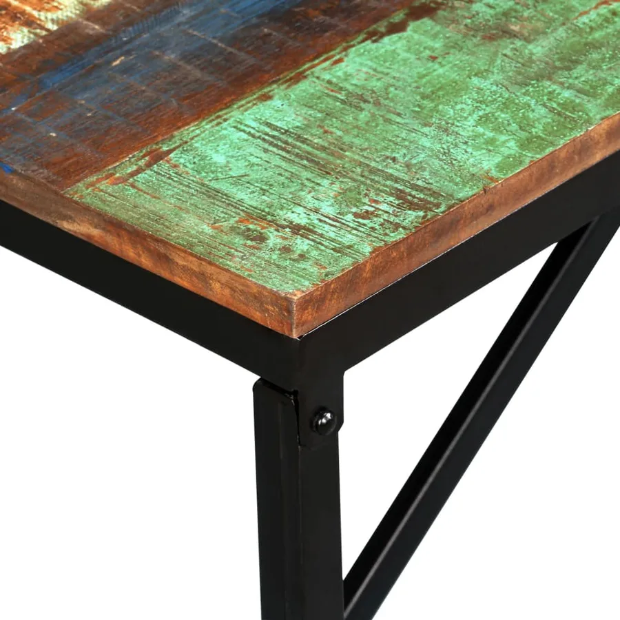Banc 110 x 35 x 45 cm Bois de récupération massif - 4
