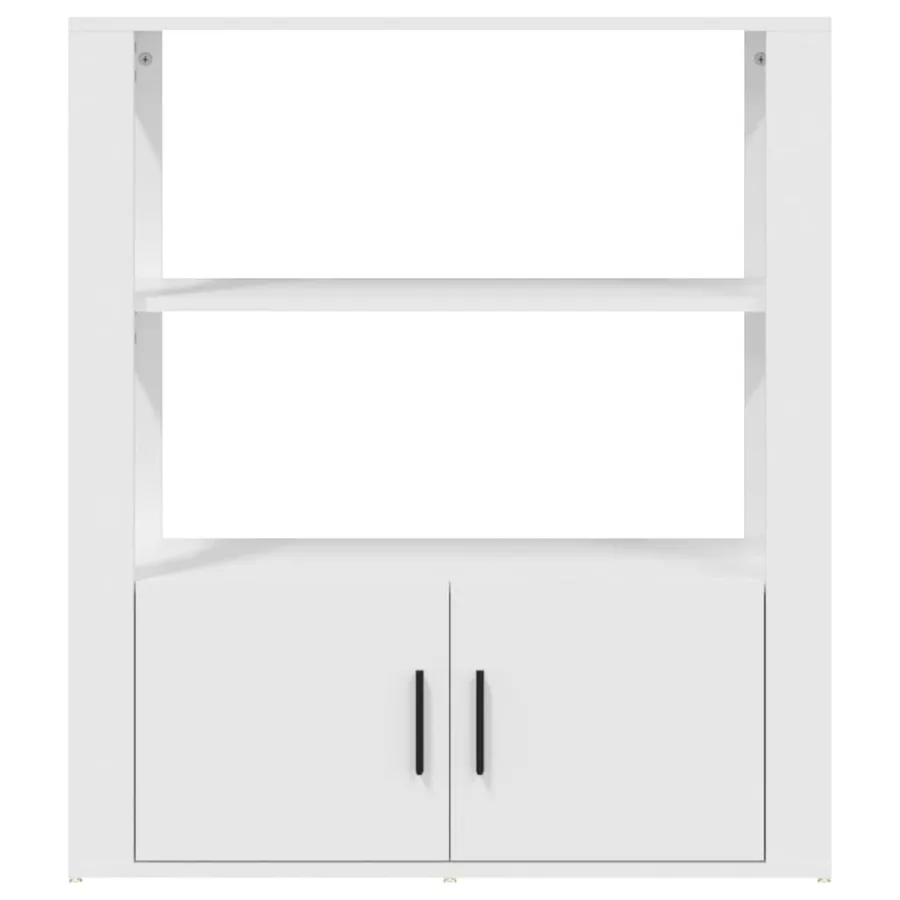 Buffet Blanc 80x30x90 cm Bois d'ingénierie - 6