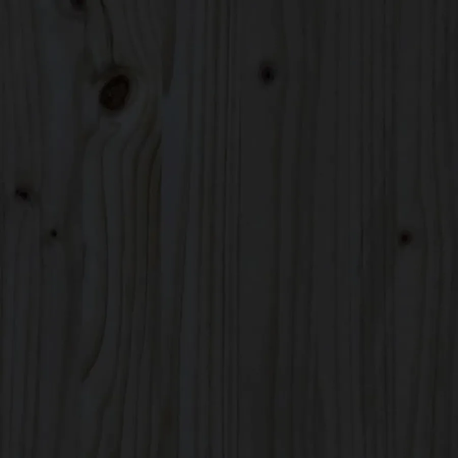 Lit de palette sans matelas noir bois massif - 7