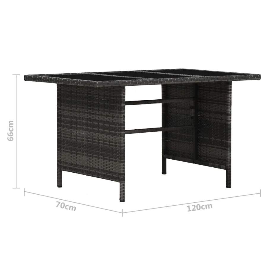Salon de jardin 3 pcs avec coussins Résine tressée Gris - 12