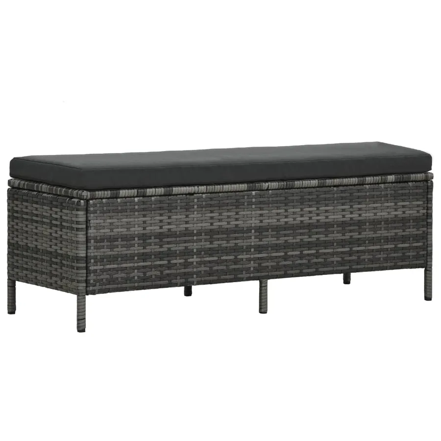 Salon de jardin 3 pcs avec coussins Résine tressée Gris - 4