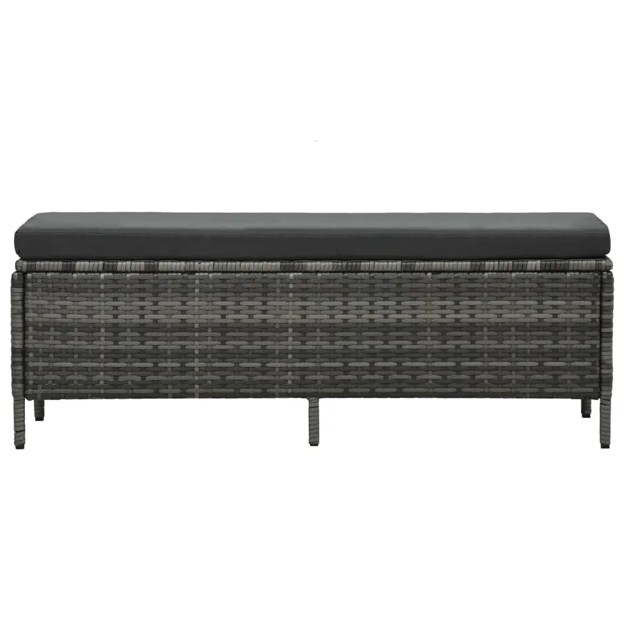 Salon de jardin 3 pcs avec coussins Résine tressée Gris - 5