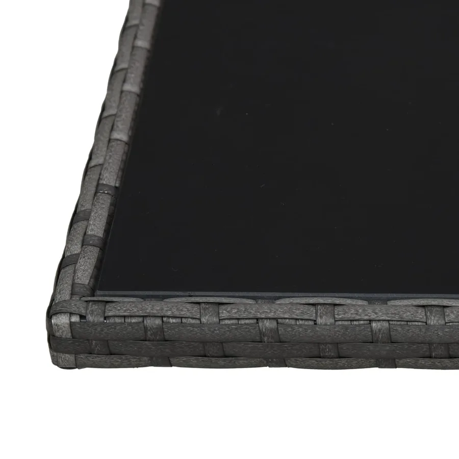Salon de jardin 3 pcs avec coussins Résine tressée Gris - 9