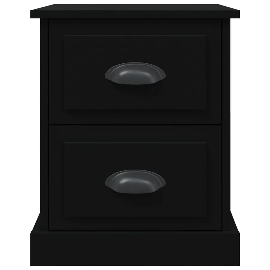 Tables de chevet 2 pcs noir 39x39x47,5 cm bois d'ingénierie - 8