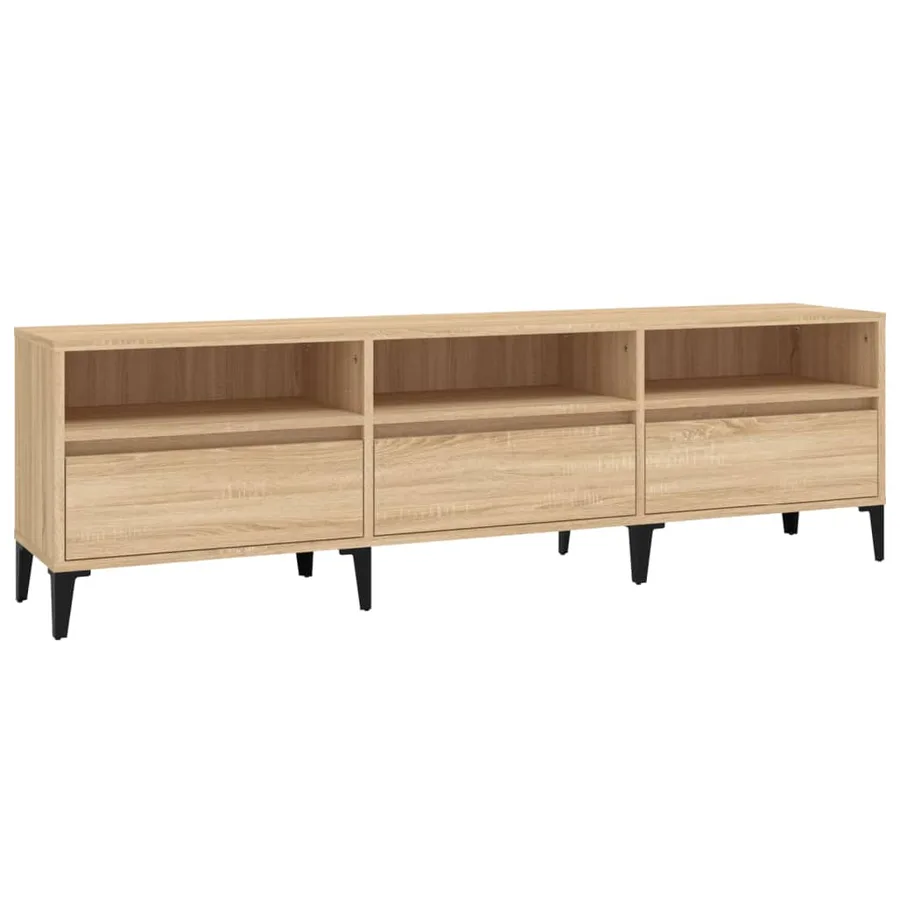 Meuble TV chêne sonoma 150x30x44,5 cm bois d'ingénierie - 2