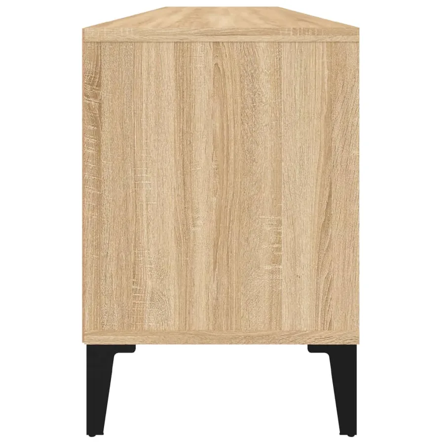 Meuble TV chêne sonoma 150x30x44,5 cm bois d'ingénierie - 8