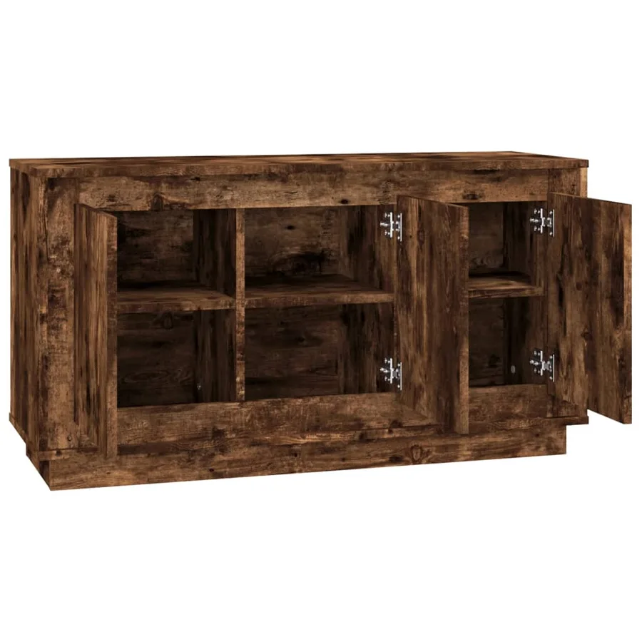 Buffet chêne fumé 102x35x55 cm bois d'ingénierie - 6