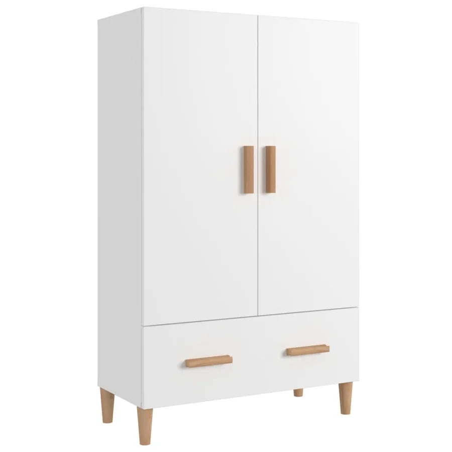 Buffet Blanc 70x31x115 cm Bois d'ingénierie - 2