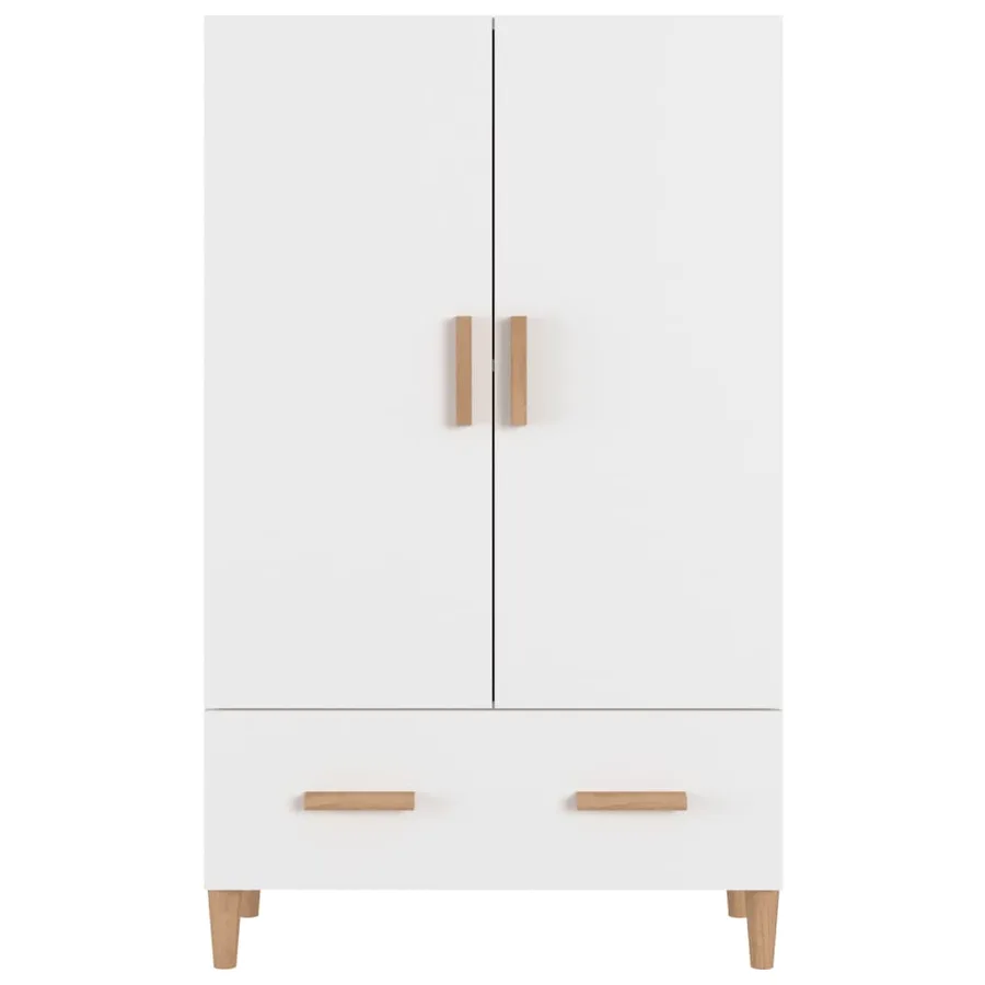 Buffet Blanc 70x31x115 cm Bois d'ingénierie - 5