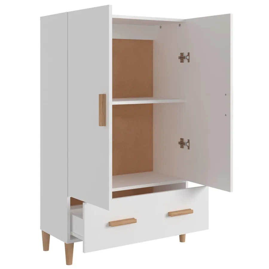Buffet Blanc 70x31x115 cm Bois d'ingénierie - 7