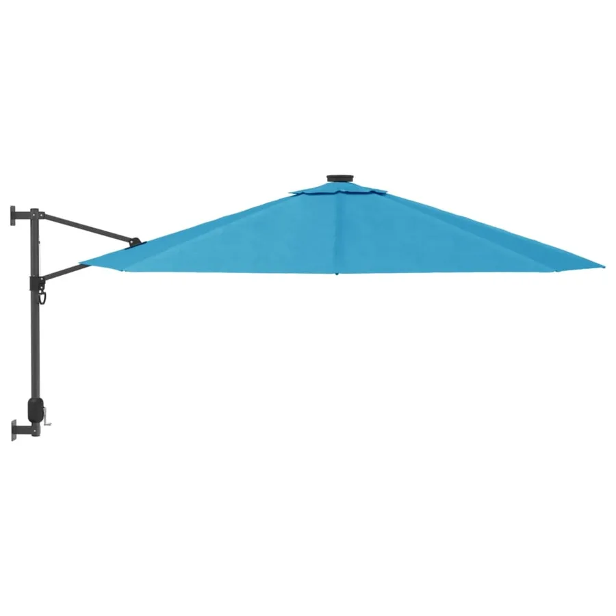 Parasol mural avec LED bleu mer 290 cm - 4