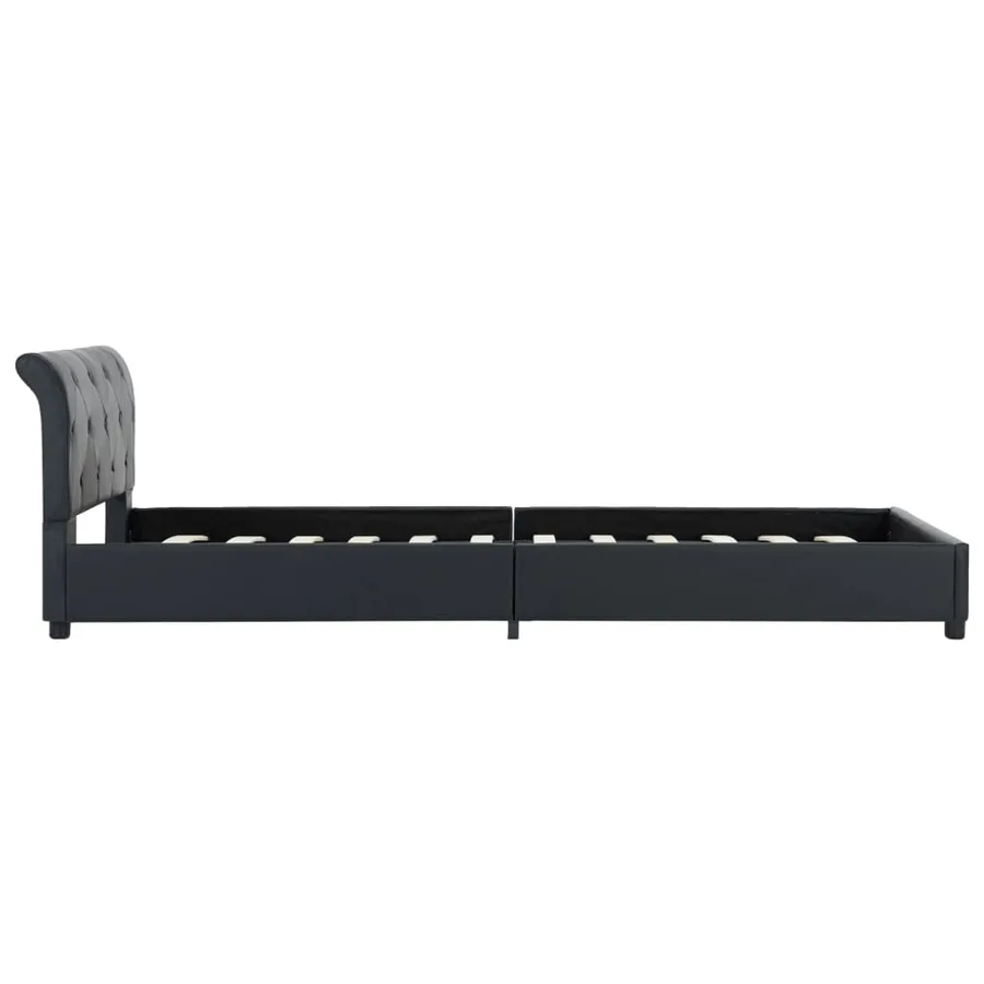 Cadre de lit Noir Similicuir 100 x 200 cm - 5