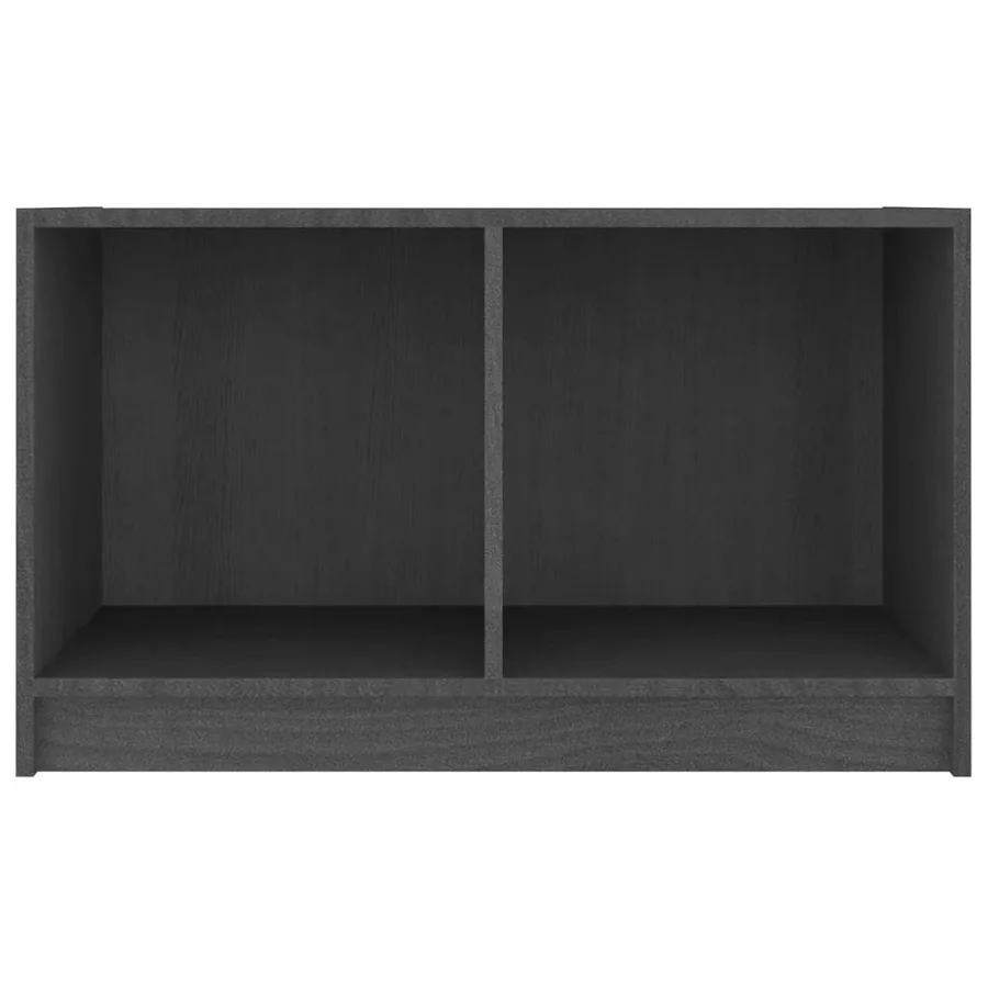 Meuble TV Gris 70x33x42 cm Bois de pin massif - 5