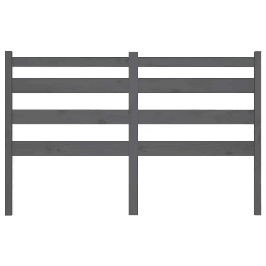 Tête de lit Gris 166x4x100 cm Bois massif de pin - 4