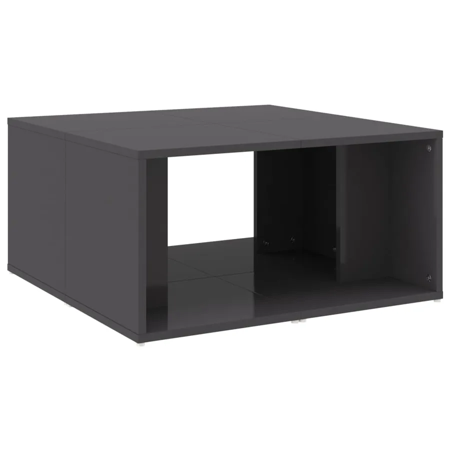 Tables basses 4 pcs gris brillant 33x33x33 cm bois d'ingénierie - 5