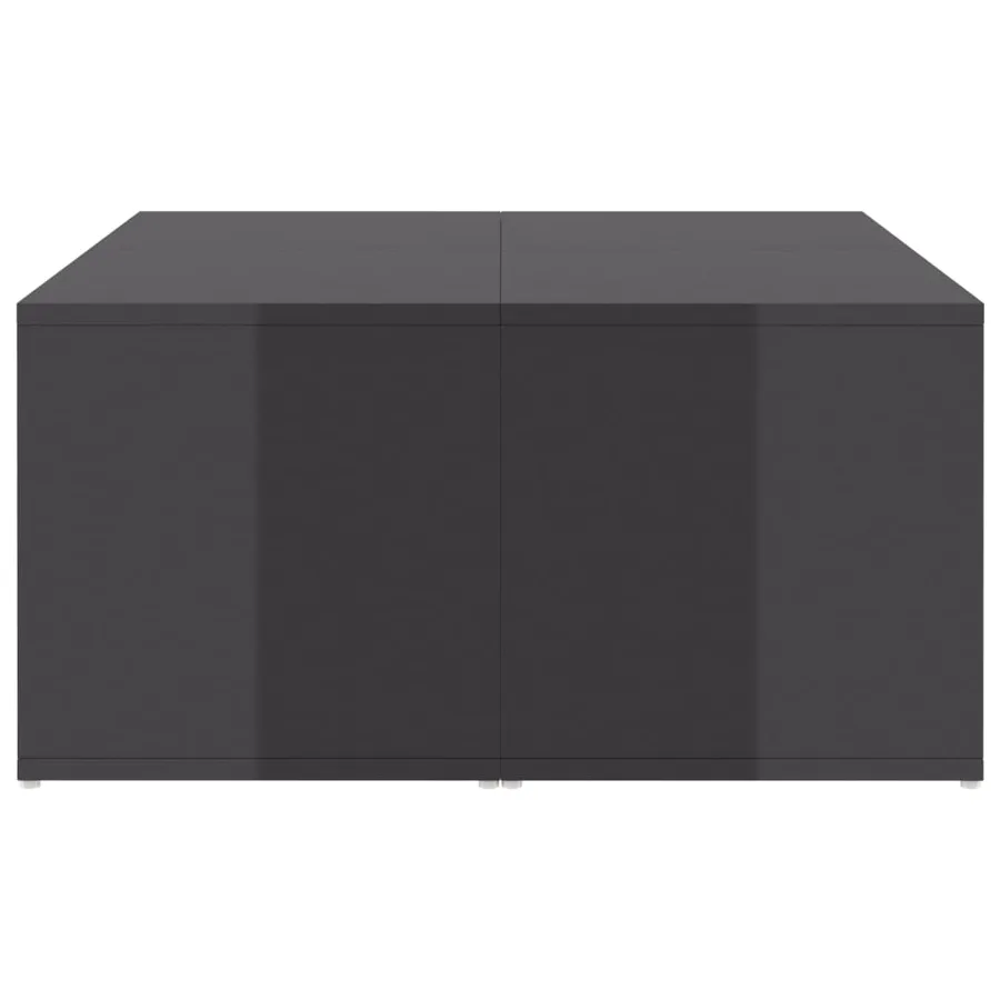 Tables basses 4 pcs gris brillant 33x33x33 cm bois d'ingénierie - 7