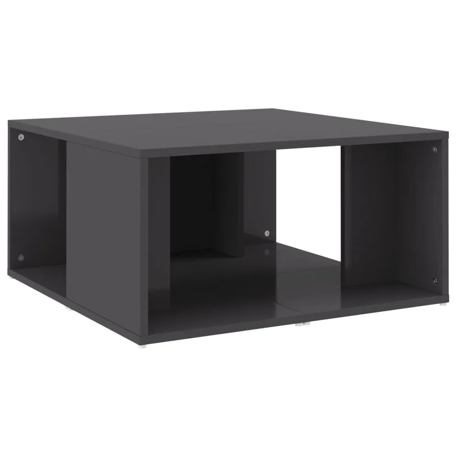 Tables basses 4 pcs gris brillant 33x33x33 cm bois d'ingénierie - 8