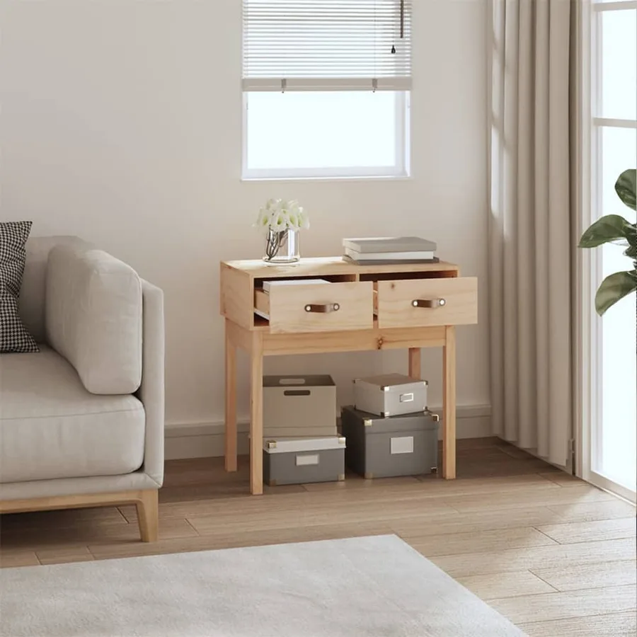 Table console 76,5x40x75 cm Bois massif de pin - 6
