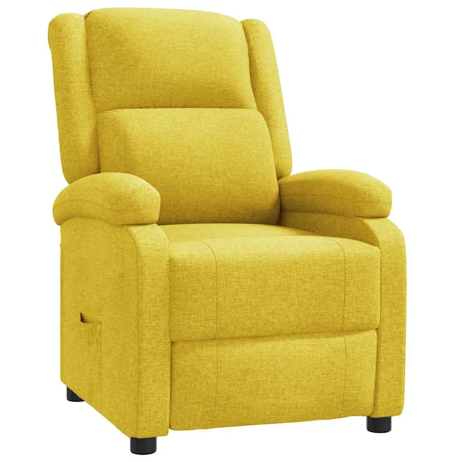 Fauteuil inclinable Jaune Tissu - 2