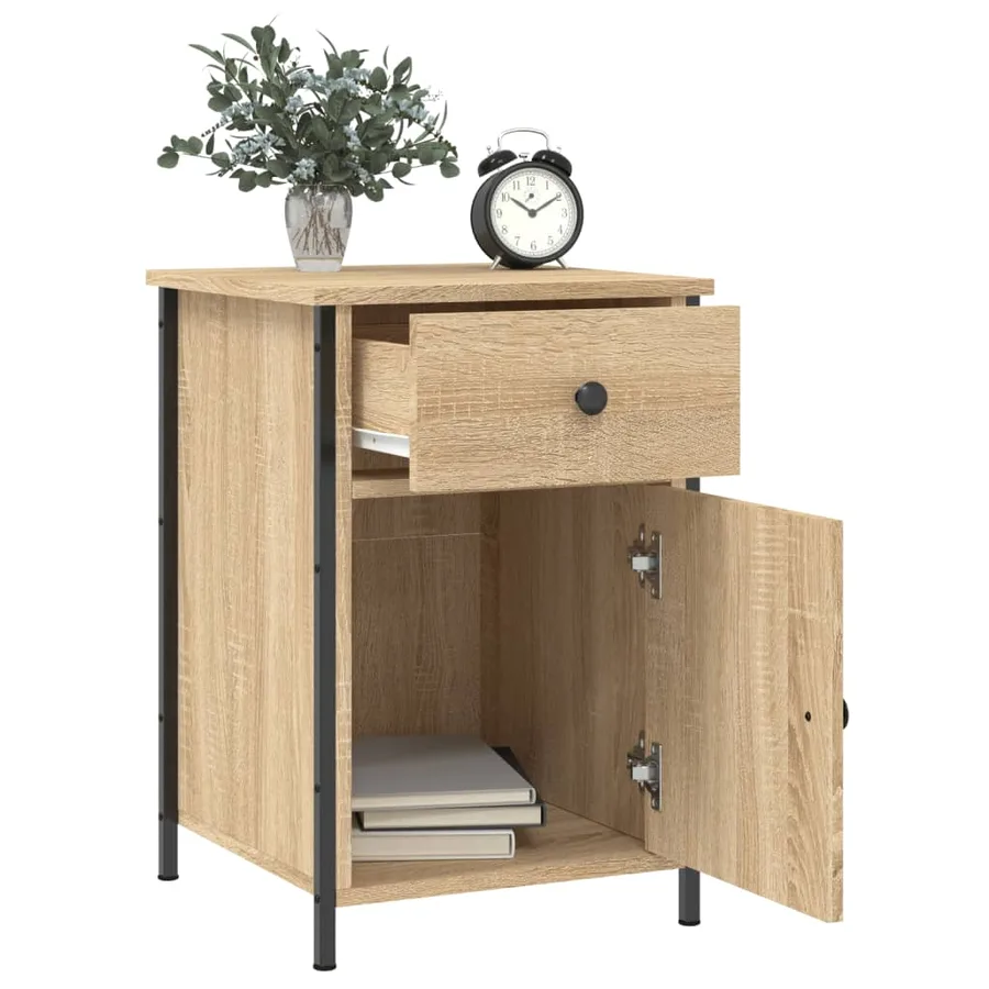 Tables de chevet 2pcs chêne sonoma 40x42x60cm bois d'ingénierie - 4