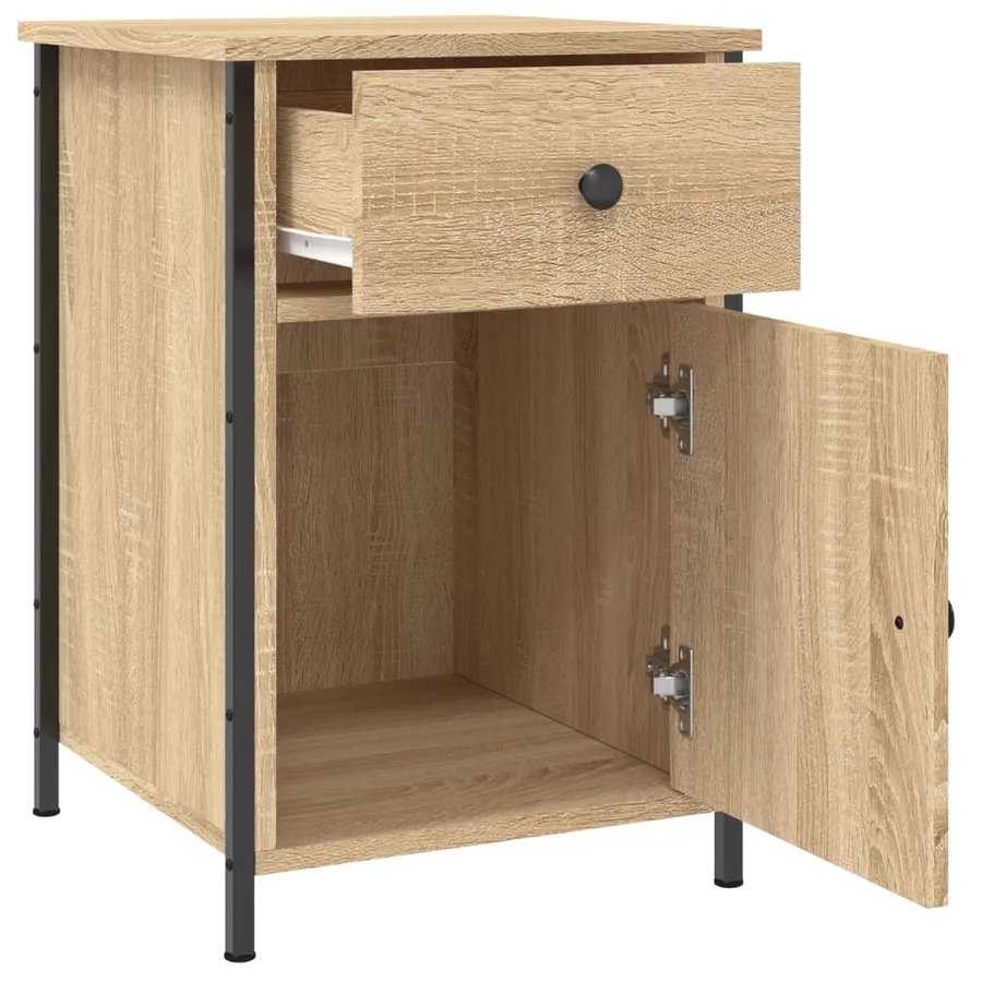 Tables de chevet 2pcs chêne sonoma 40x42x60cm bois d'ingénierie - 7