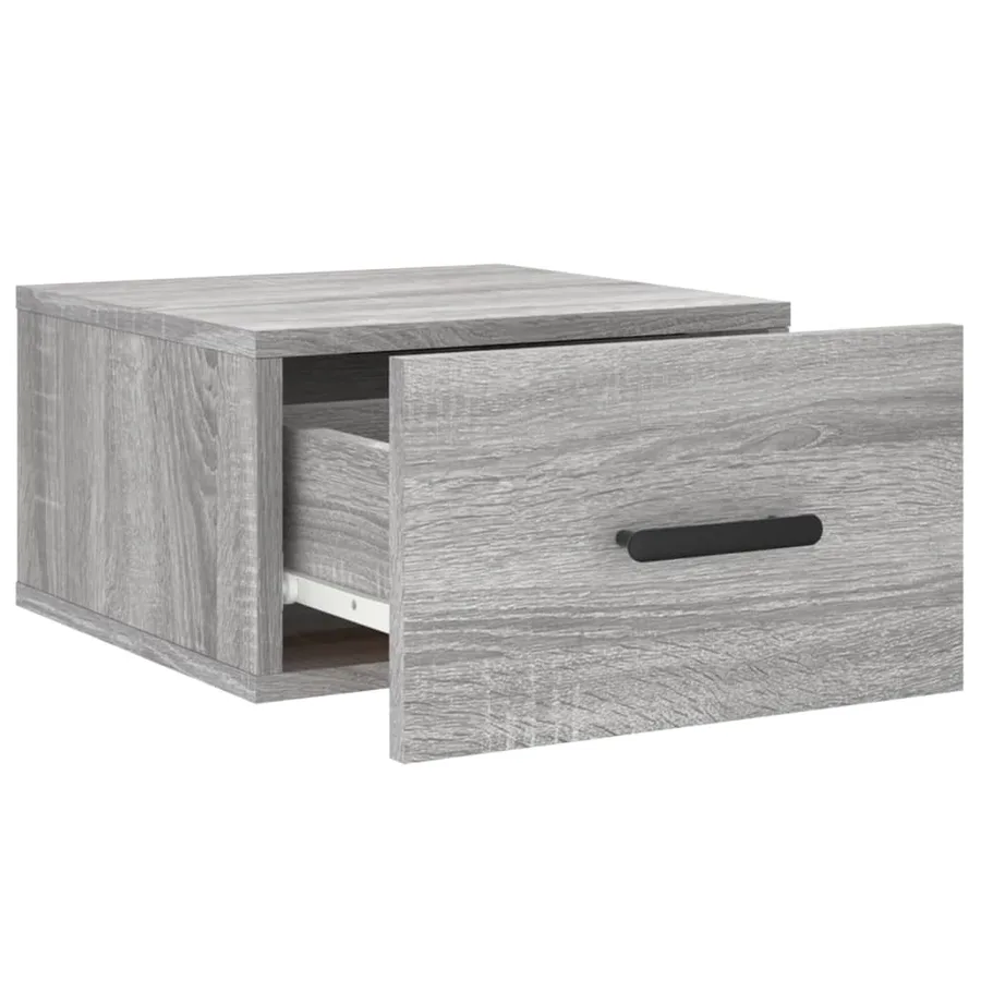 Table de chevet murale sonoma gris 35x35x20 cm - 6