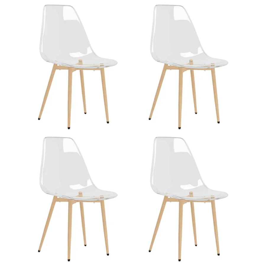 Chaises à manger lot de 4 Transparent PET - 2