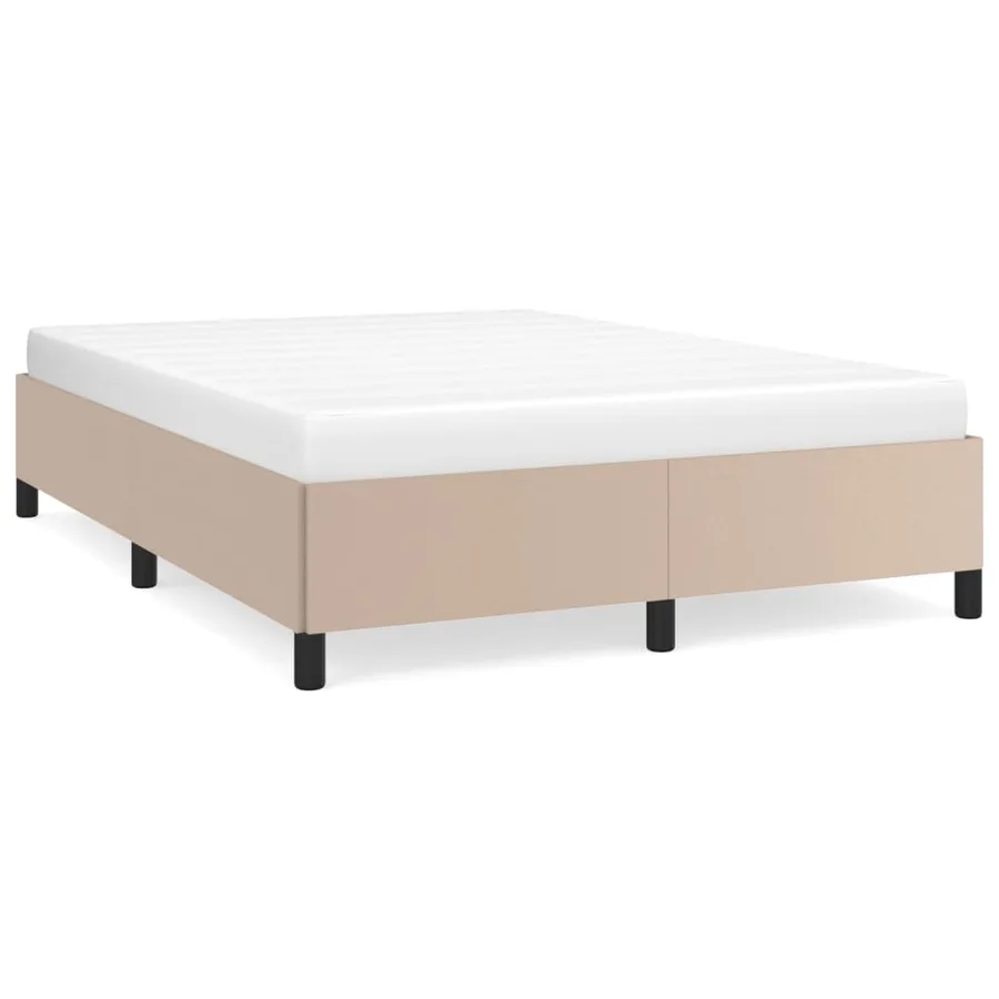 Cadre de lit sans matelas cappuccino 140x200 cm similicuir - 2